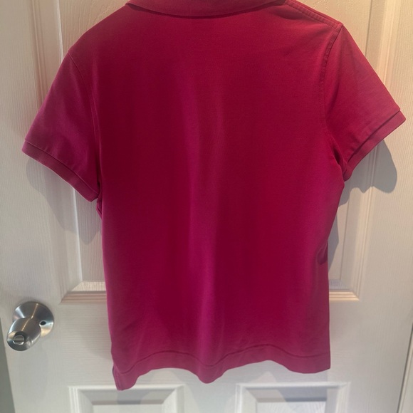 Brooks Brothers Shirt Womens LG 1818 Pink Polo Short Sleeve Collared Solid Logo - Picture 6 of 6
